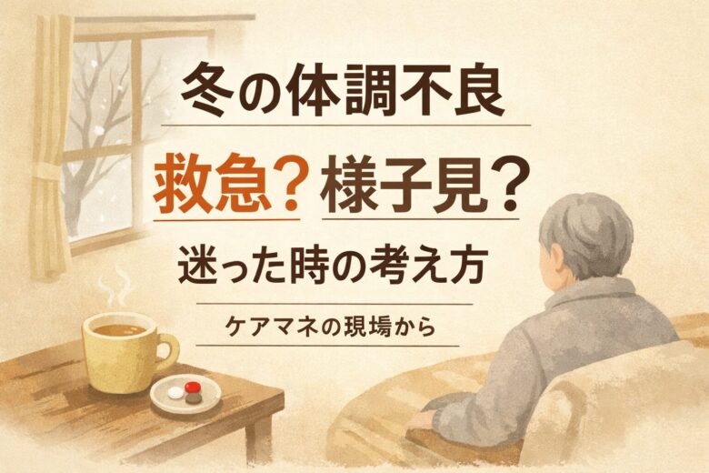 冬の体調不良　救急？様子見？迷った時の考え方 ケアマネの現場から